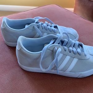 Adidas gray suede sneakers size 7 1-2 . Like new